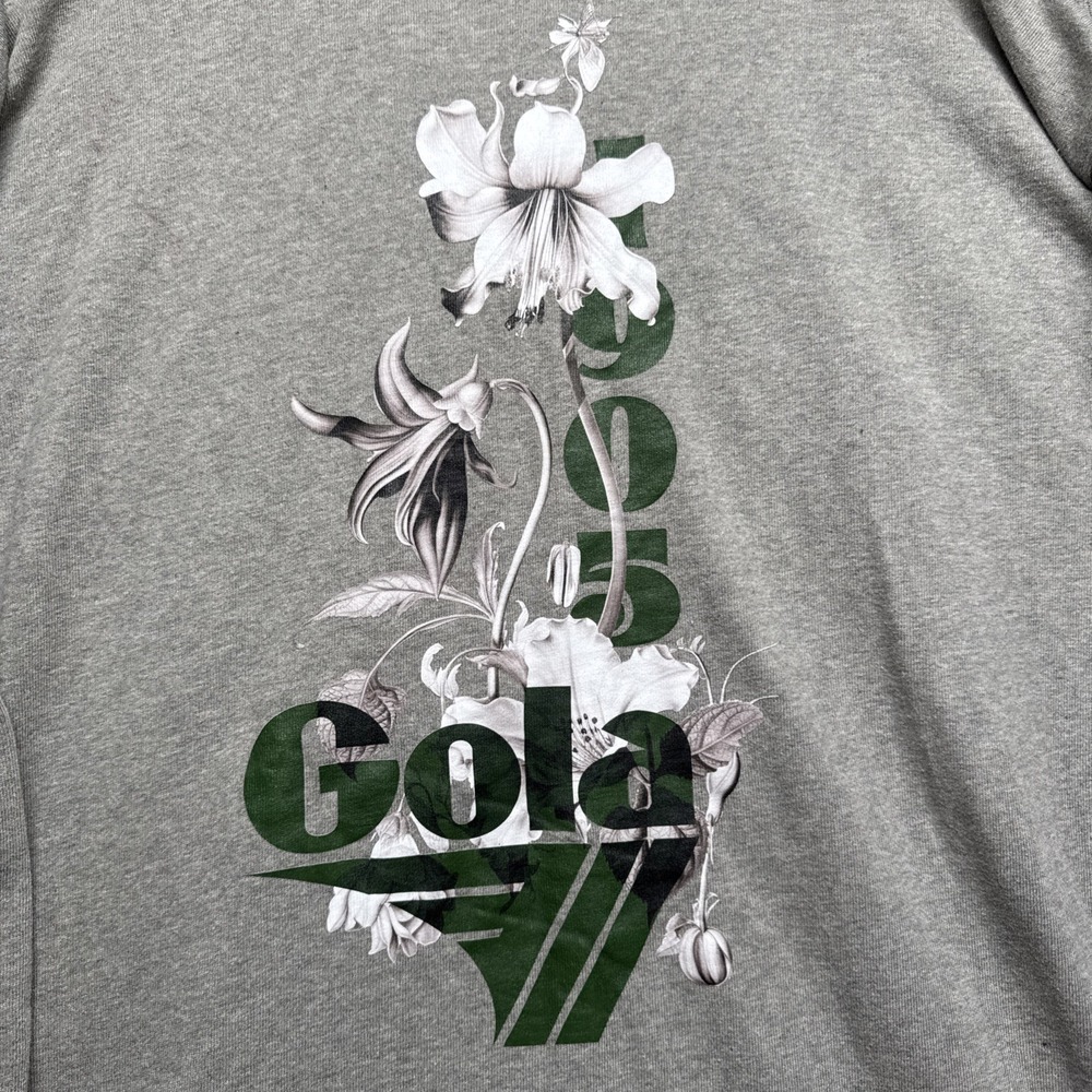 Gola x Anthropologie Shirt‎ Women's MP Gray Striped Floral Back Graphic Sporty